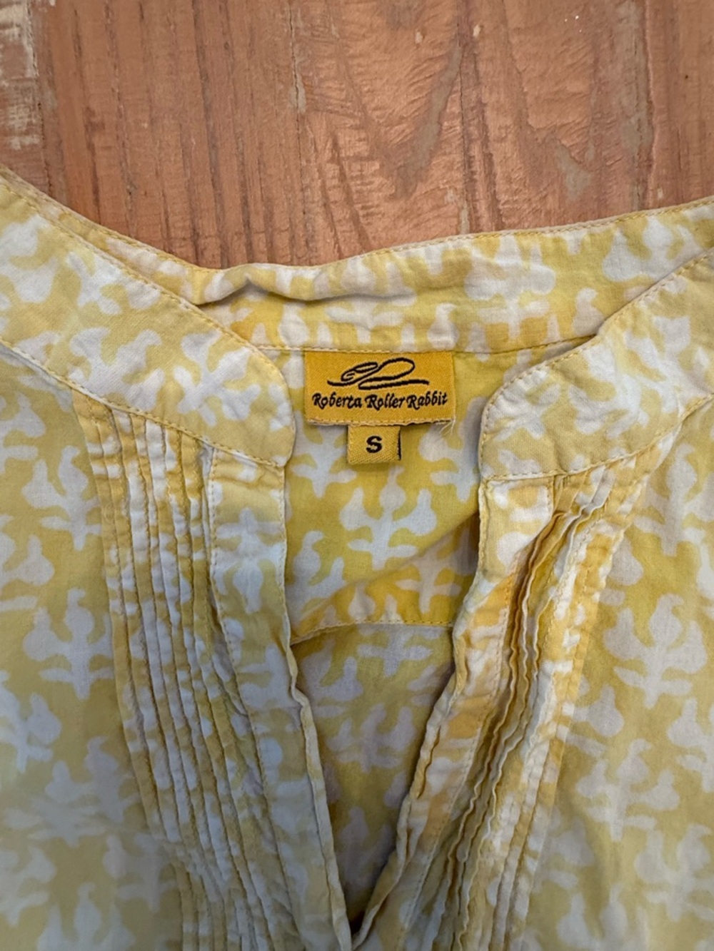 Roberta Roller Rabbit Yellow Printed Tunic Top - Picture 4 of 8